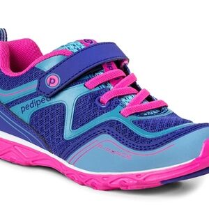 Pediped Navy and Fuchsia Kids Sneakers